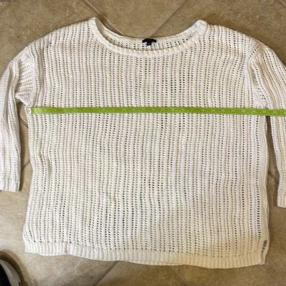 Women's Talbots Open Stitch Sweater Plus Size White - Picture 5 of 8
